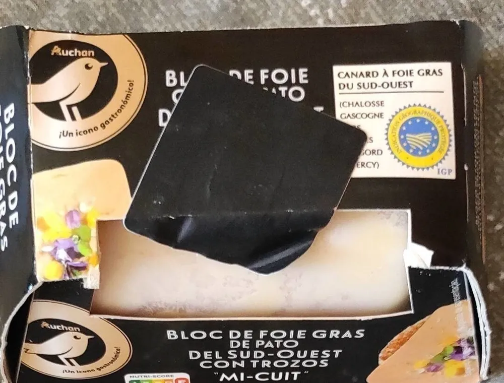 Bloc de foie tras de pato
