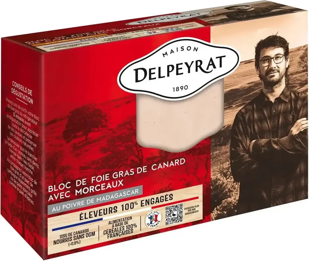 Bloc de Foie Gras de Canard au Poivre de Madagascar