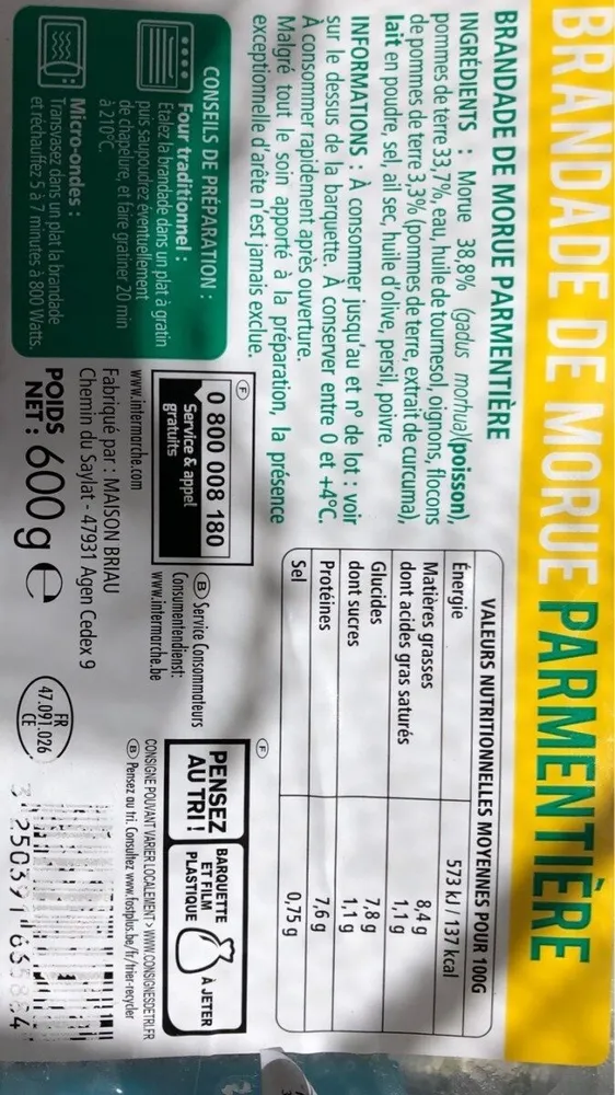 Brandade de morue parmentiere