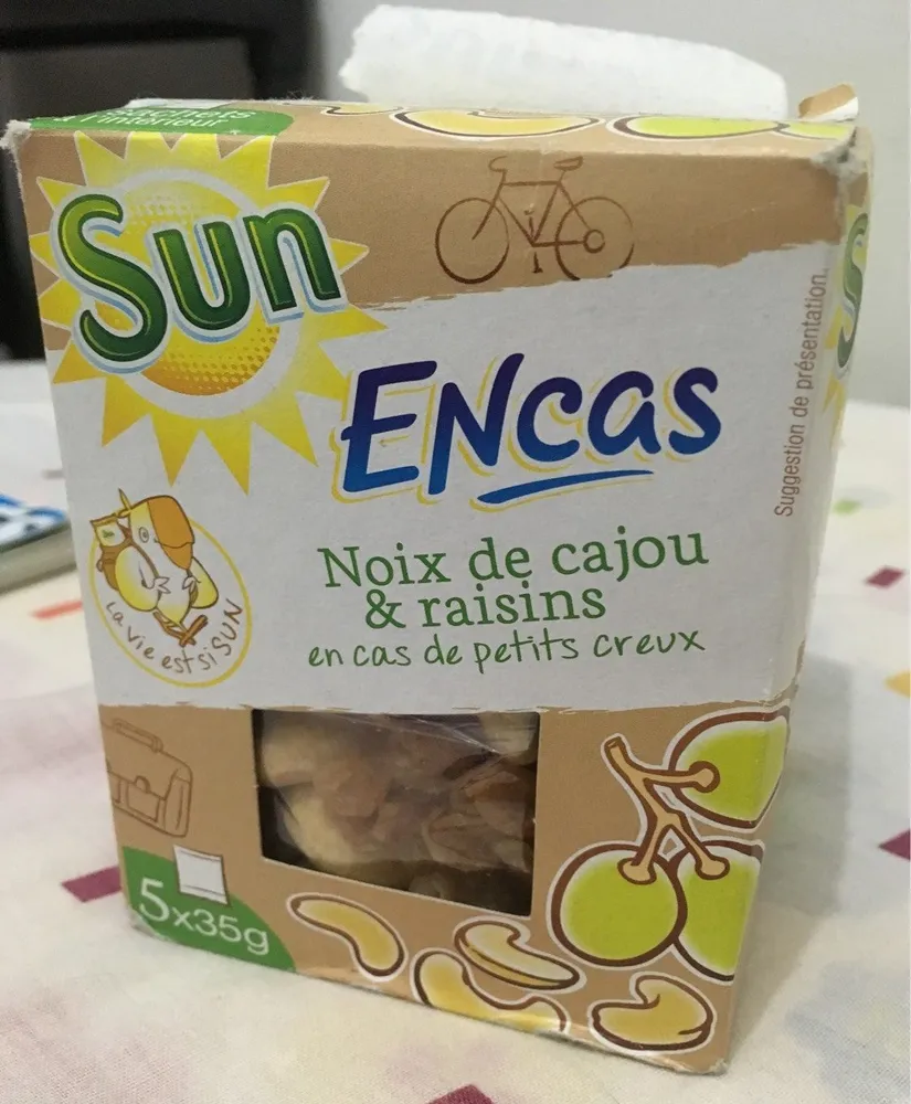 Encas Noix de cajou & raisins