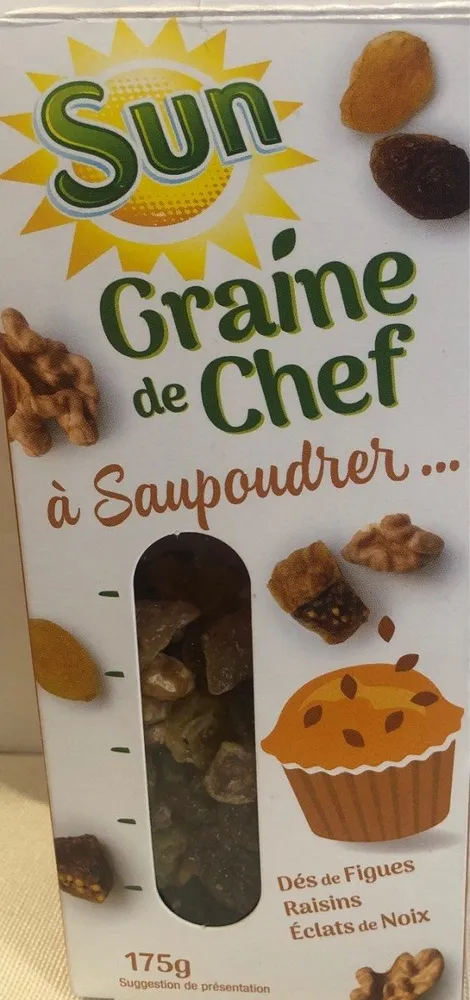 Figues, noix, raisins à saupoudrer
