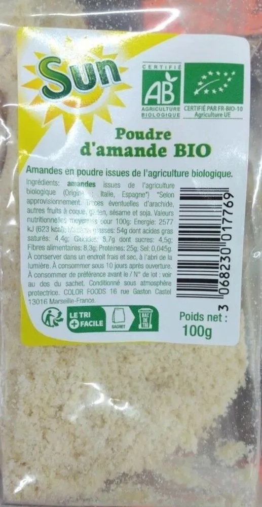 Poudre d'amande bio