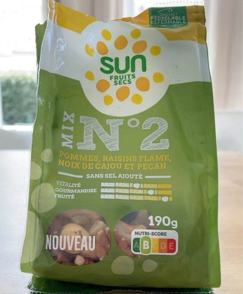 Mix N2 pomme, raisin flame, noix de cajou et pecan