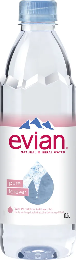Evian 0,5L Premium, ohne Kohlensäure - natriumarm