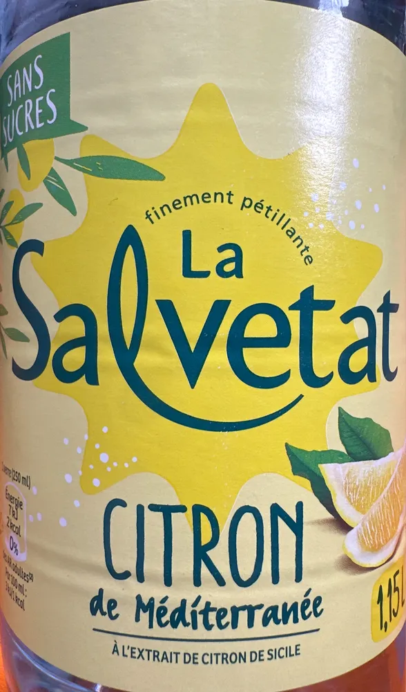 Eau minérale salveta citron