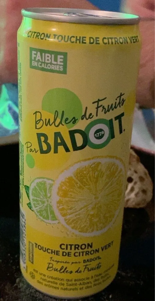 Bulles de fruit citron touche de citron vert