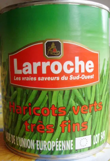 Haricots verts Très fins - 800 g - Larroche