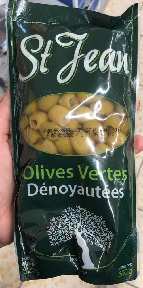 Olives vertes dénoyautées