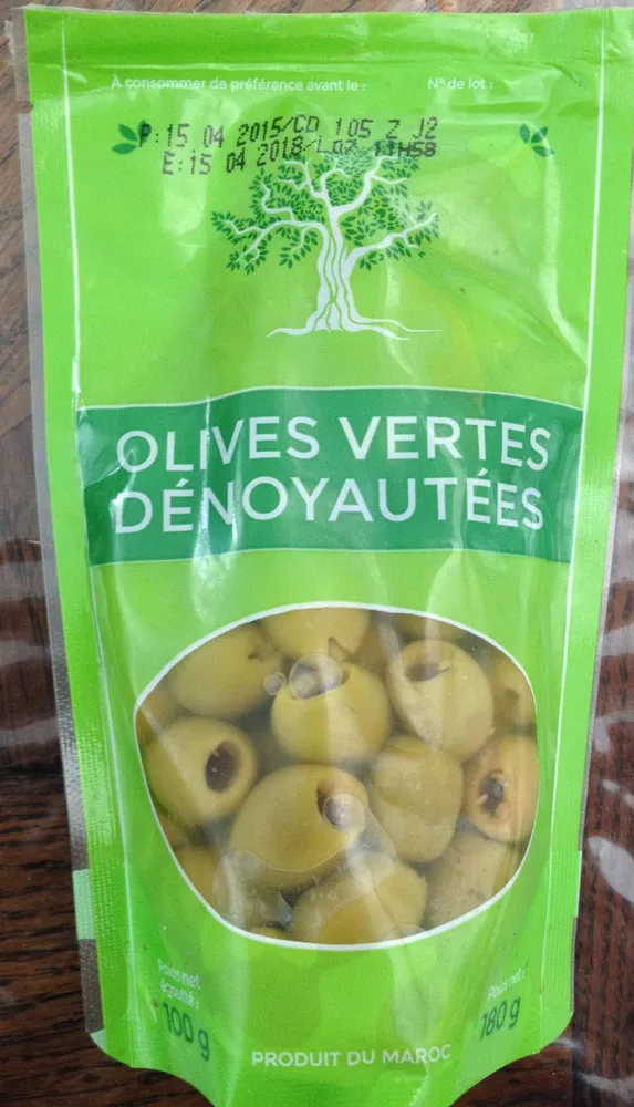 Olives vertes dénoyautées