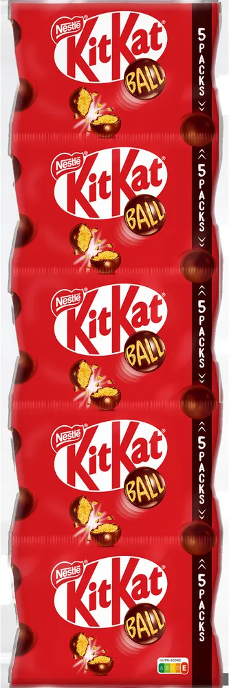 KITKAT Ball, Chapelet Billes au chocolat au Lait, 5x30g