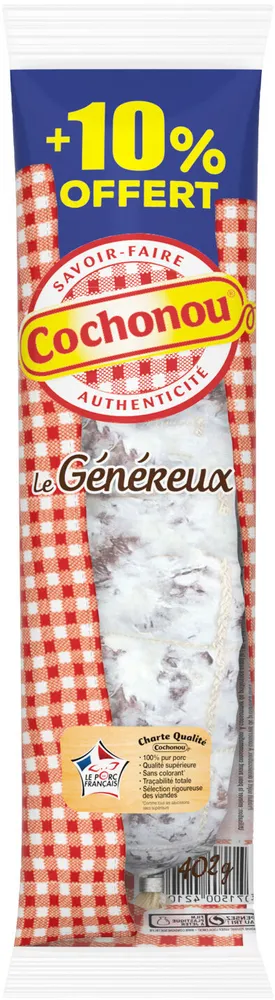 Saucisson Le Généreux Cochonou 365g +10%, 1 Pièce