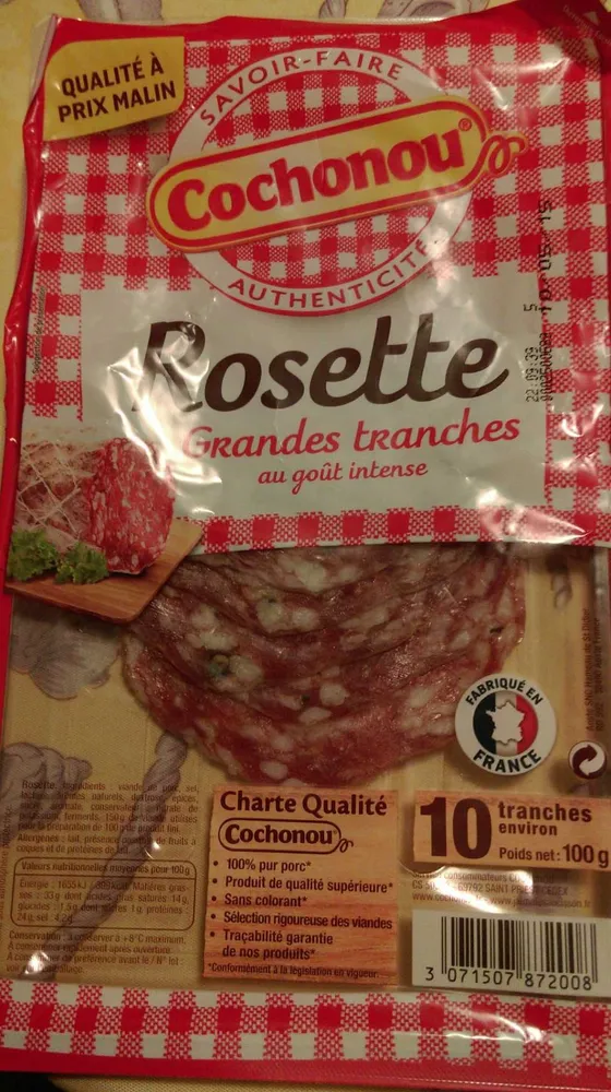 Rosette Grandes tranches au goût intense