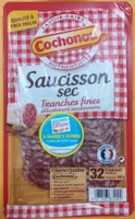 Saucisson sec tranches fines délicatement assaisonnées