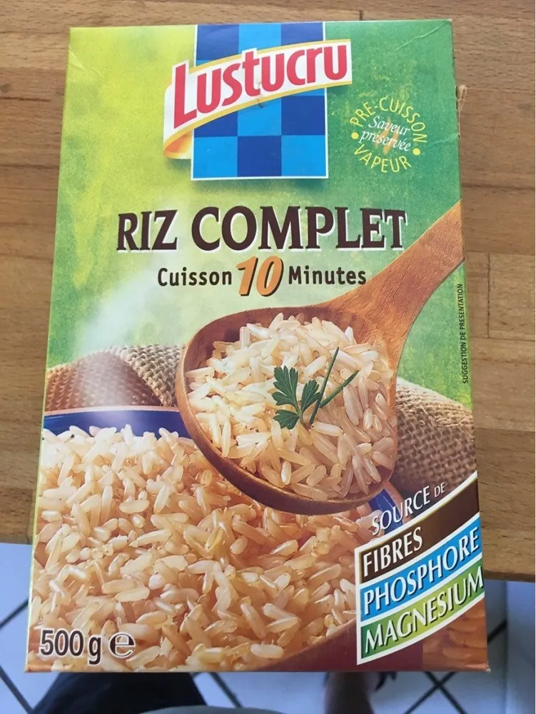 Riz Complet, 500 Grammes, Marque Lustucru