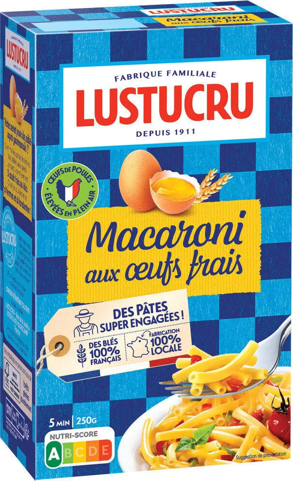 Macaroni aux œufs frais