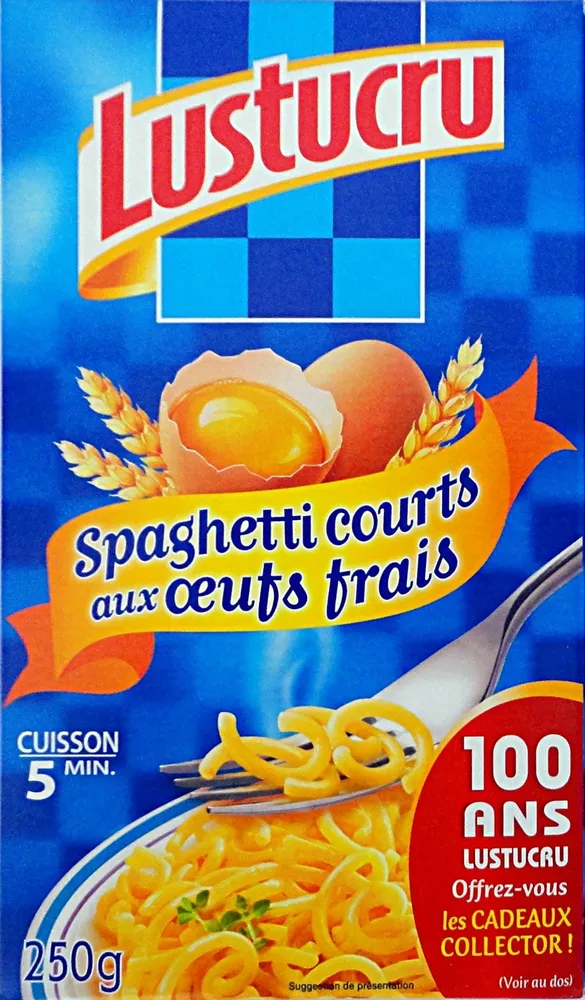 Spaghetti courts aux œufs frais