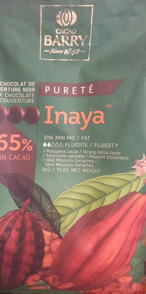 Chocolat De Couverture Noir 65% En Pistoles Inaya