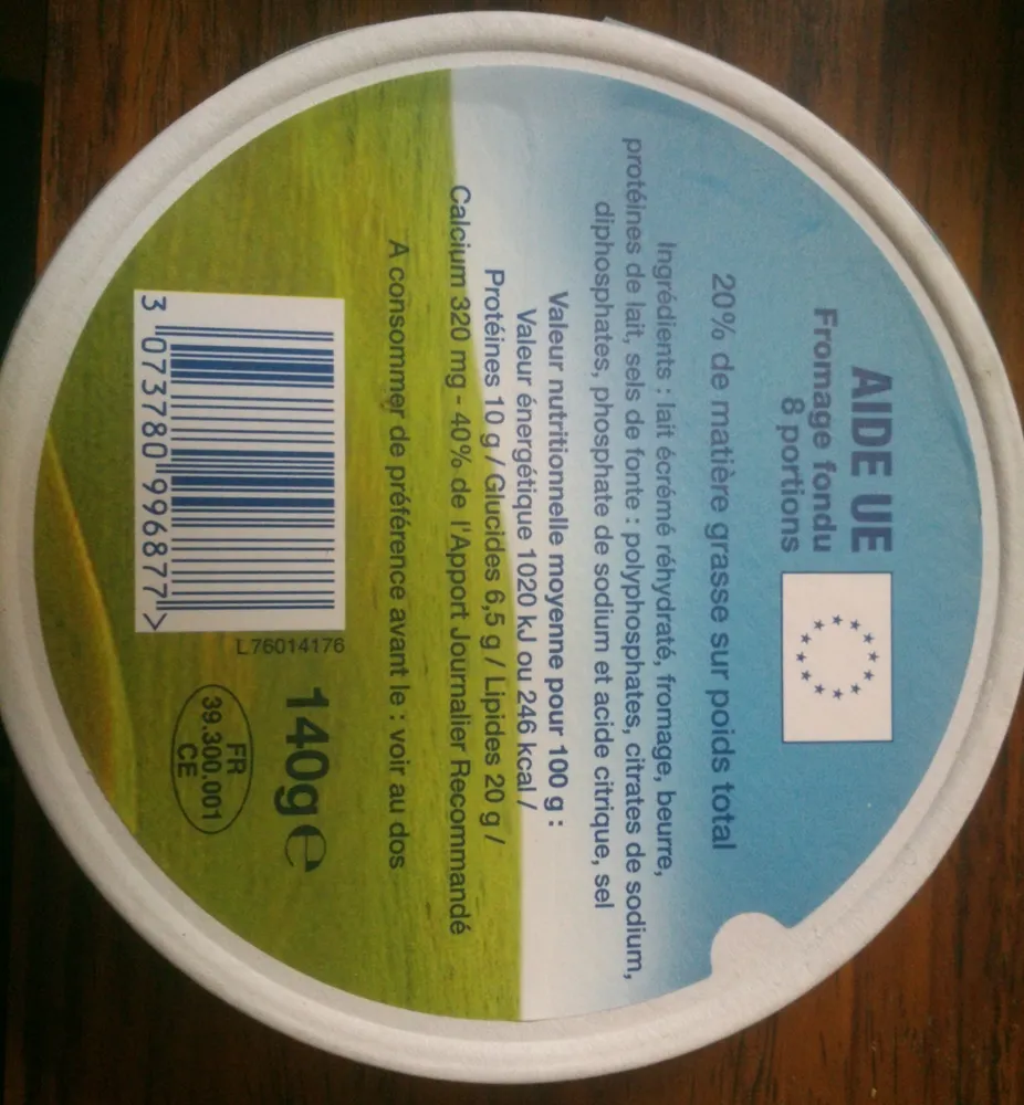 Fromage fondu 8 portions (20 % MG)