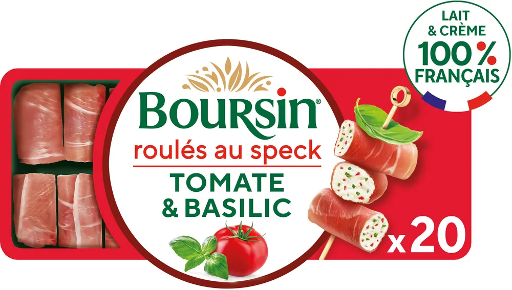 Boursin roules tom basilic