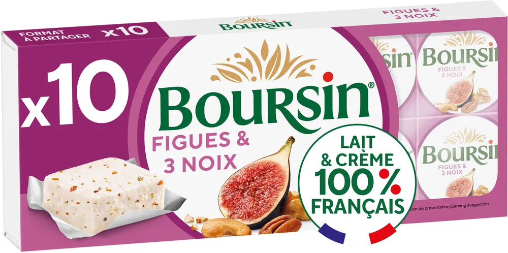 Boursin® Figues et 3 Noix Portion x10
