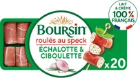 Boursin Apéritif Les roulés Jambon fumé Echalote Ciboulette