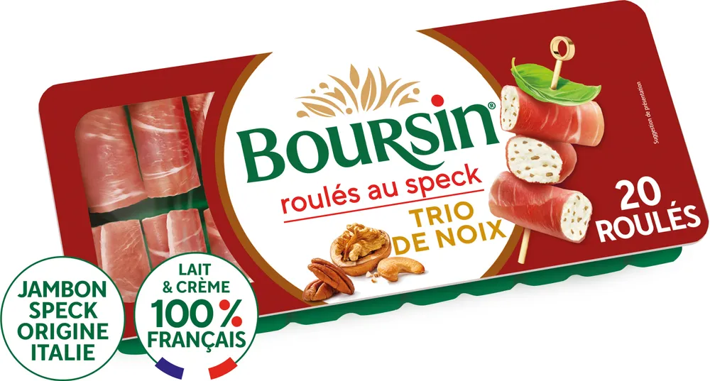 Boursin Apéritif Les roulés Jambon fumé Tomate Basilic