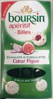 Apéritif billes - Fromage à l'échalote et à la ciboulette - Cœur figue