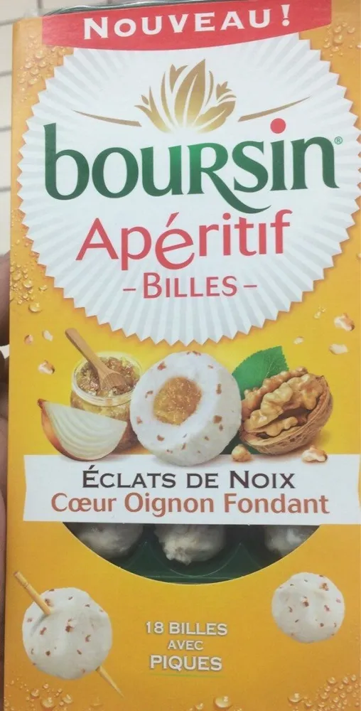 Aperitif billes éclats de noix cœur oignons fondant