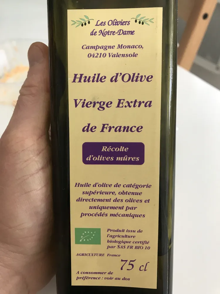 Huile d’olive vierge extra de France