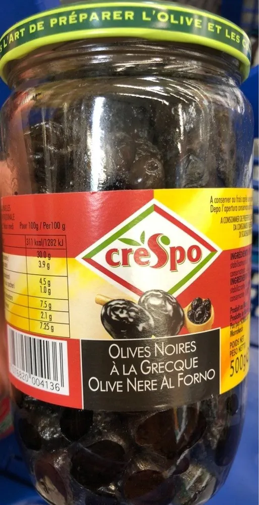 Olives Noires à La Grecque Crespo - Grand Bocal