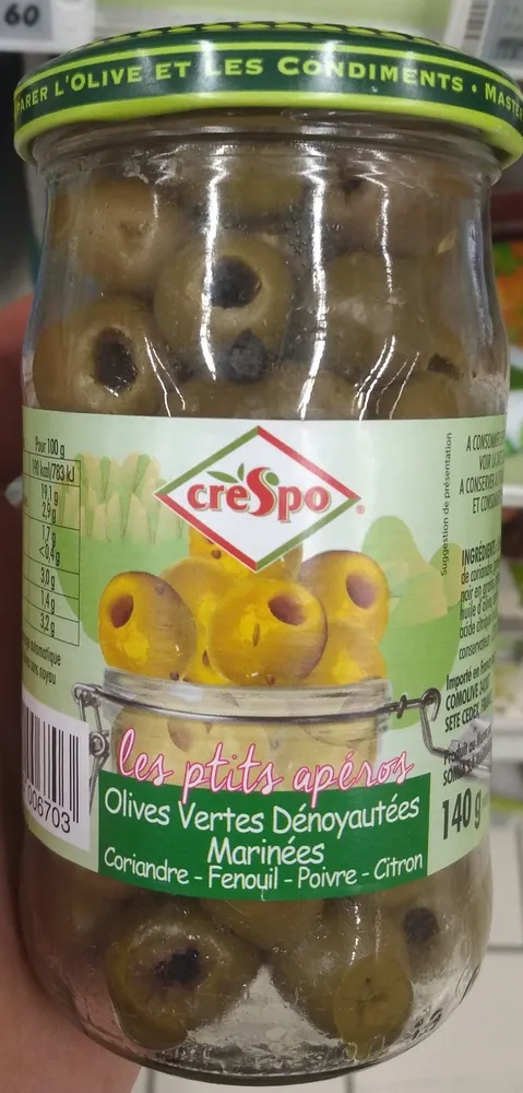 Olives Vertes Dénoyautées Marinées