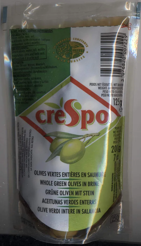 Olives Vertes Entières En Saumure