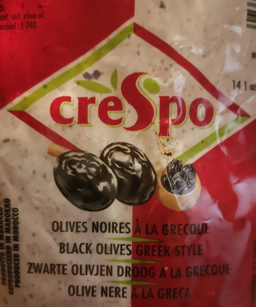 Olives noires à la Grecque