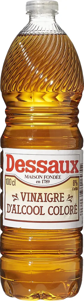 Vinaigre d'alcool coloré