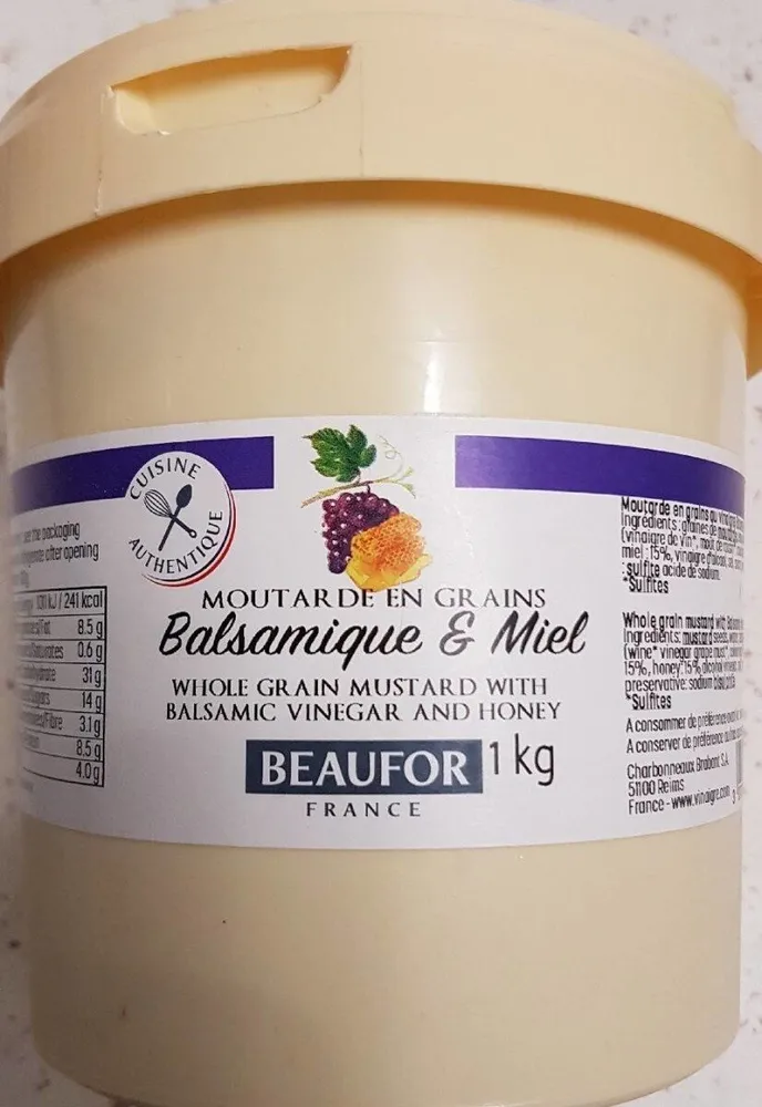 Moutarde en grains balsamique et miel