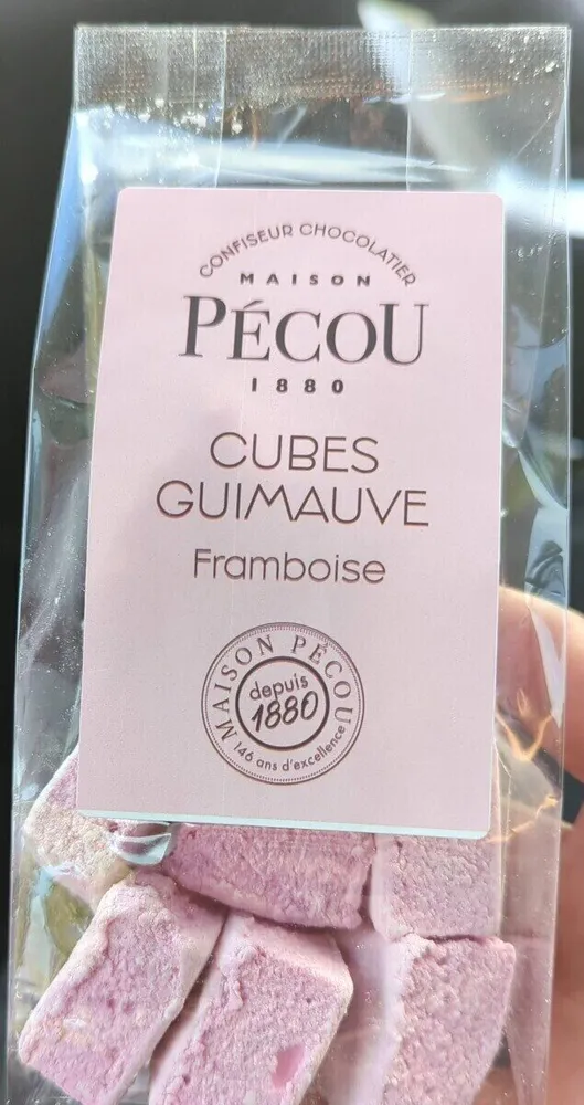 Cubes guimauve framboise