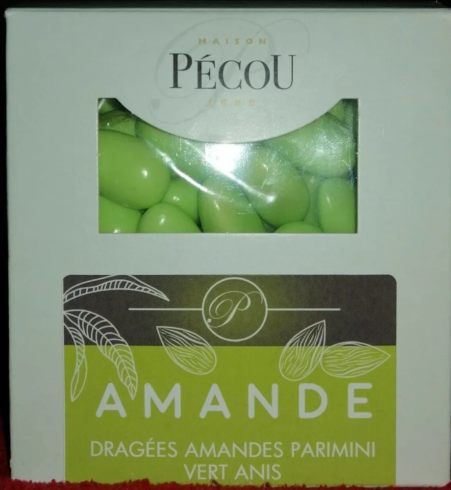 Dragée amandes parimini vert anis