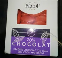 Dragée chocolat 70% cacao mandarine
