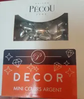 Decor mini coeurs argent