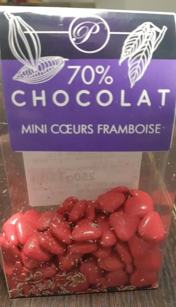 Chocolat mini cœurs framboise