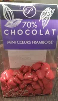 Chocolat mini cœurs framboise