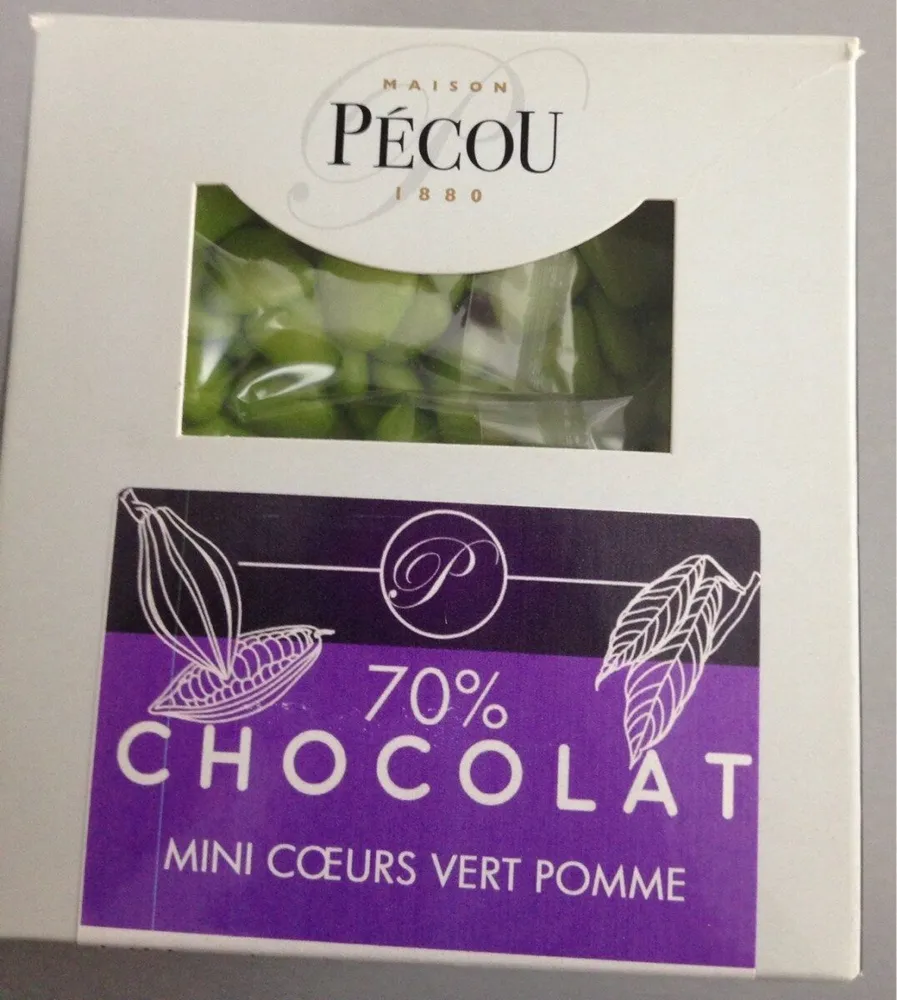 Mini cœur chocolat vert pomme