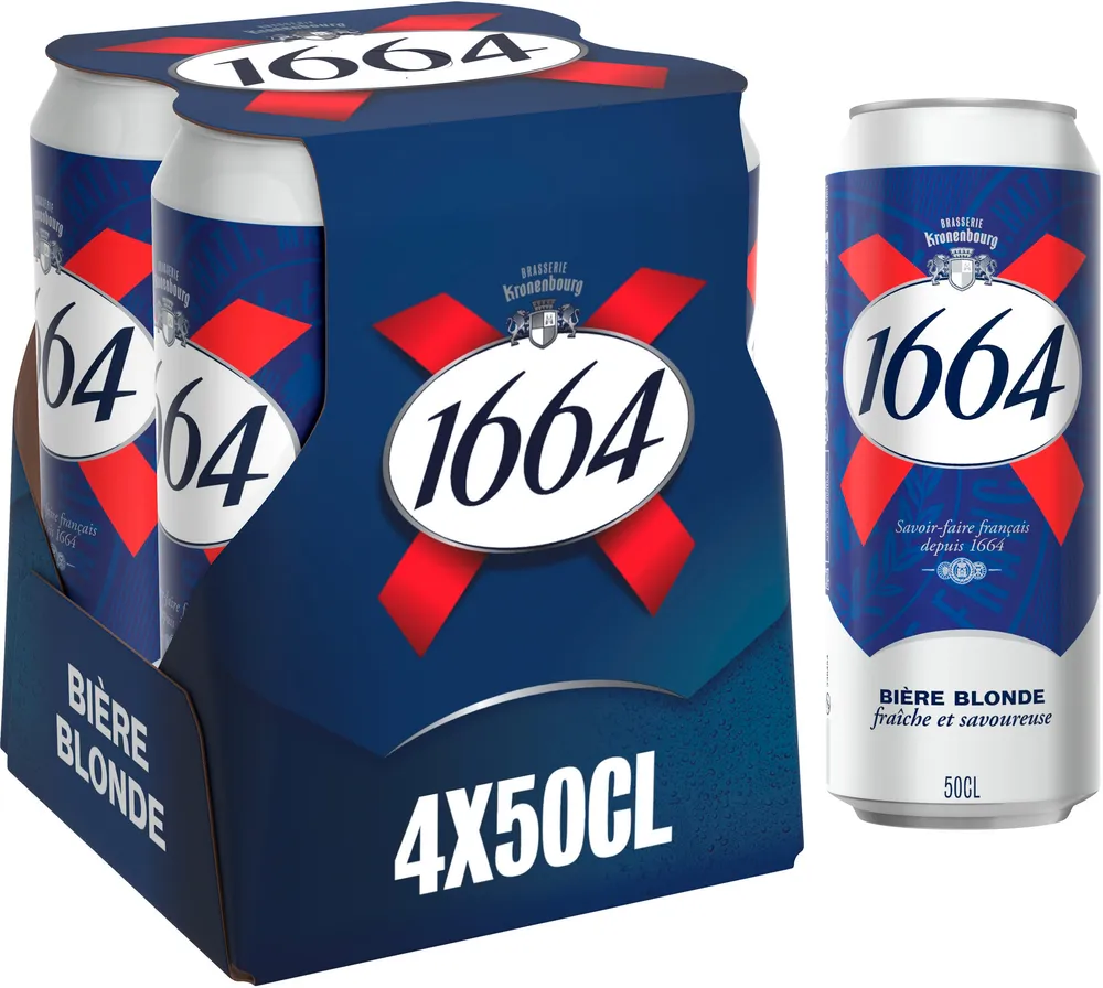 1664 4x50cl can 1664 fard 6 5.5 degre alcool