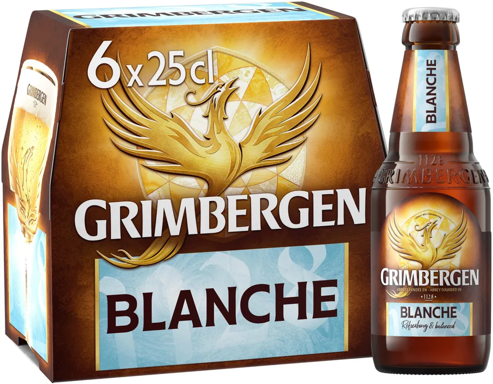 Grimbergen Bière d'Abbaye 6X25CL GRIMBERGEN BLANCHE 6.0 DEGRE ALCOOL