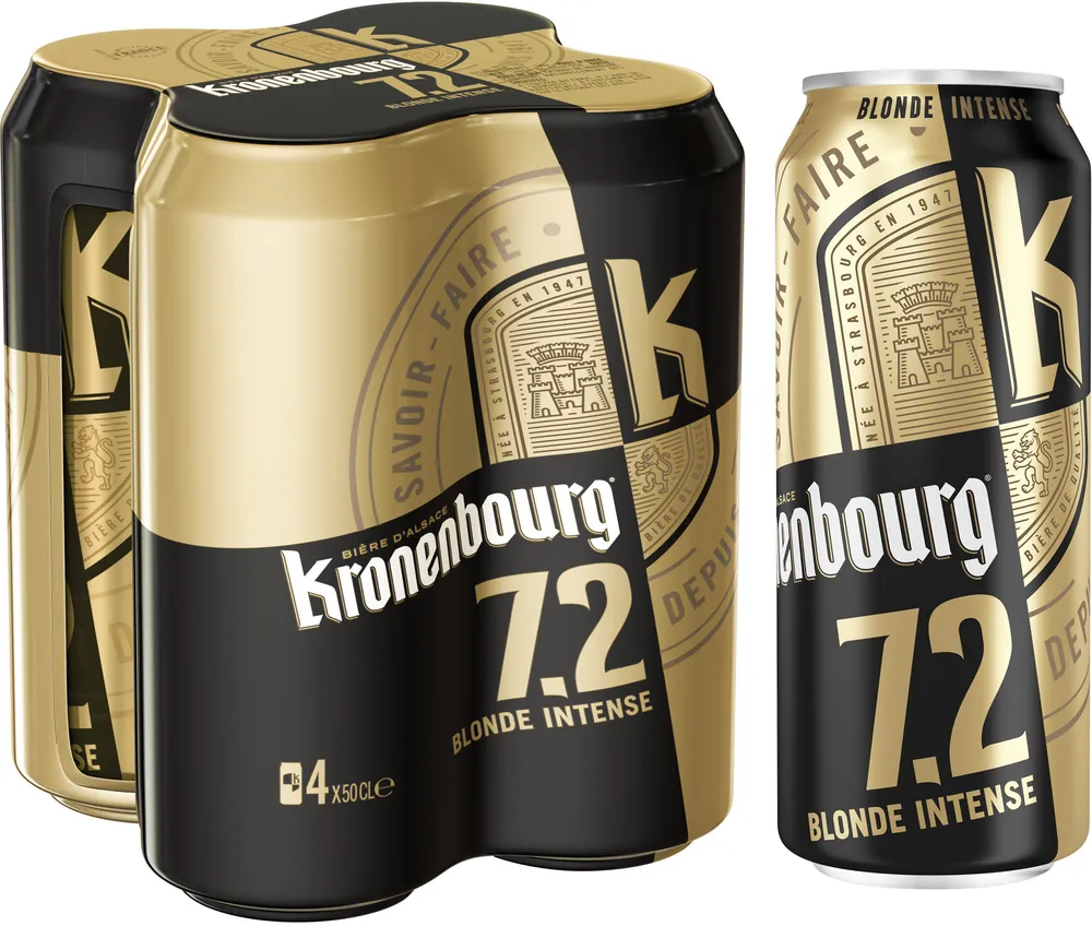 Kronenbourg 4X50CL CAN KRONENBOURG 7,2 BLONDE 7.2 DEGRE ALCOOL