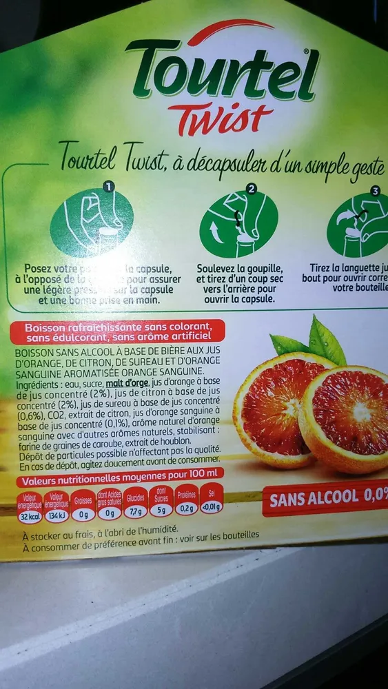 Tourtel - 6x27,5cl tourtel twist ora sanguine - 0.00 degre alcool