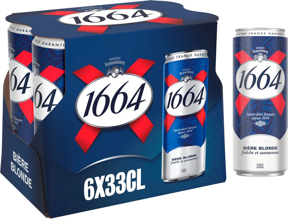 1664 6x33cl can 1664 hd 5.5 degre alcool