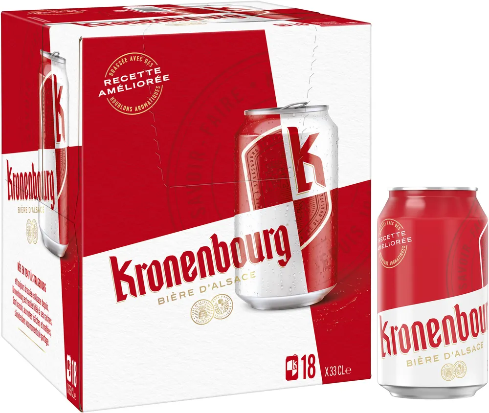 Kronenbourg 18X33CL CAN KRONENBOURG 4.2 DEGRE ALCOOL