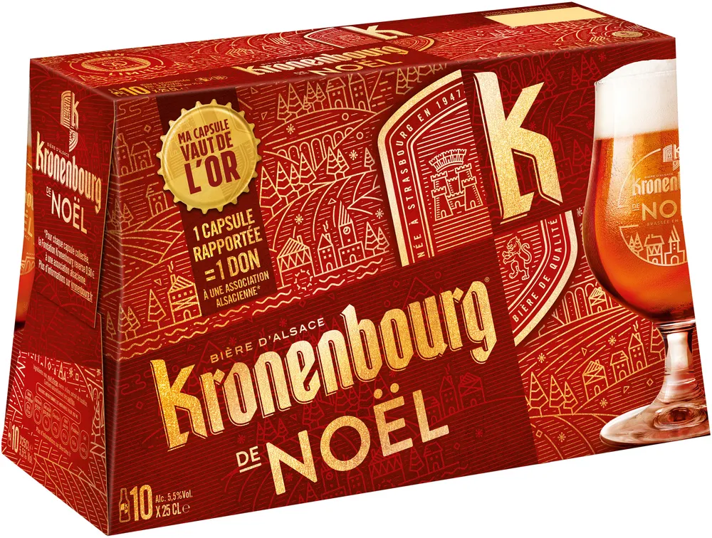 Kronenbourg 10X25CL KRO BIERE DE NOEL 5.5 DEGRE ALCOOL
