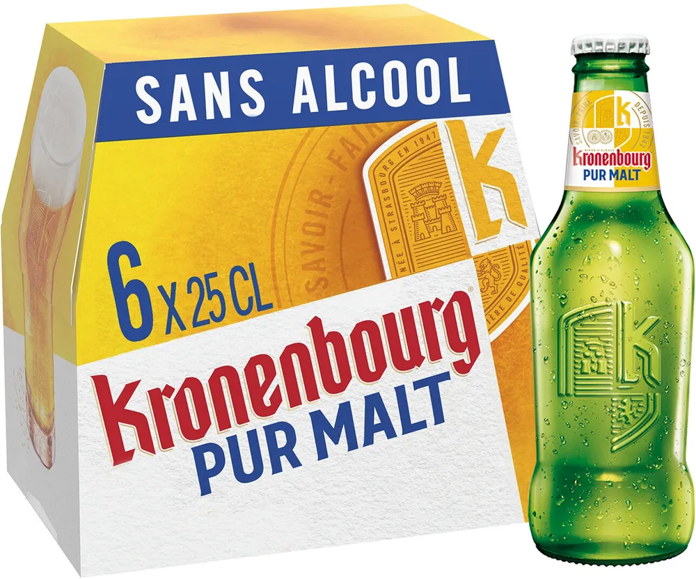 Kronenbourg 6X25CL KRONENBOURG PUR MALT 0.4 DEGRE ALCOOL